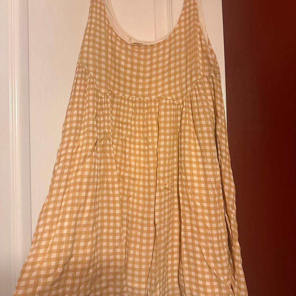 Gingham baby doll dress